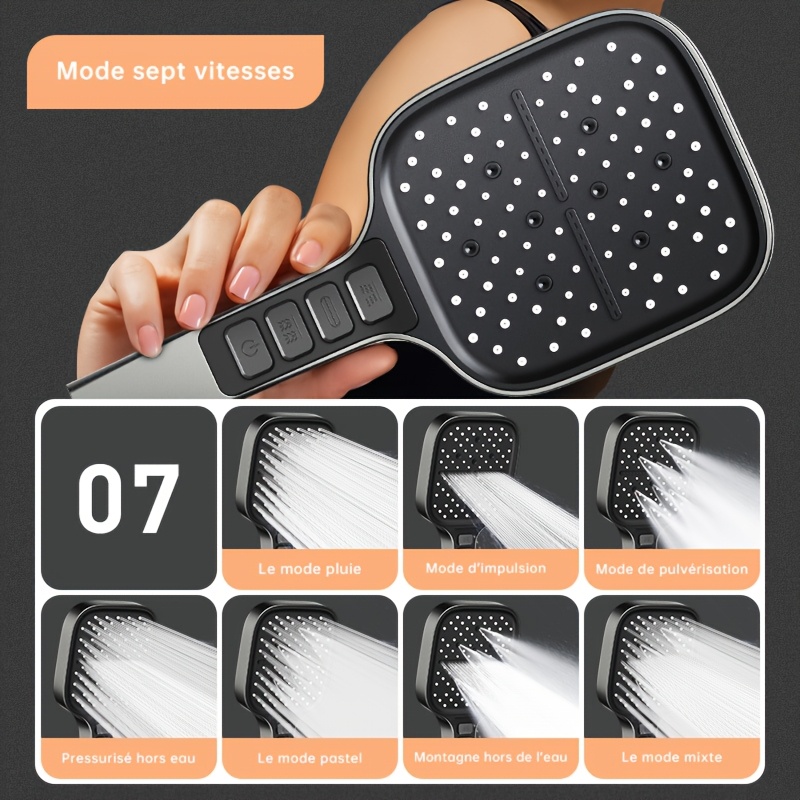 7 Setting Silver Handheld Show - огляд і ціна Home One Bathroom Accessories