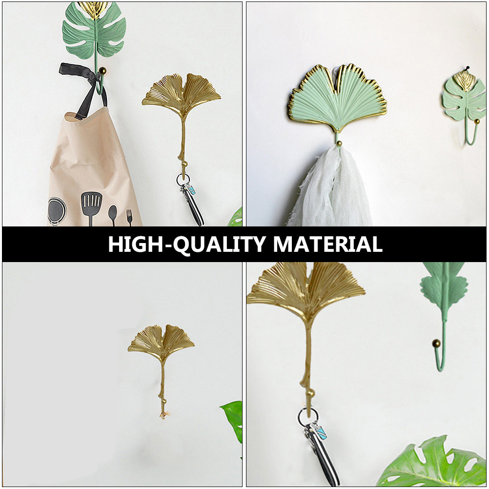 3Pcs Mini Leaf Shape Wall Hook - огляд і ціна Home Office Bathroom