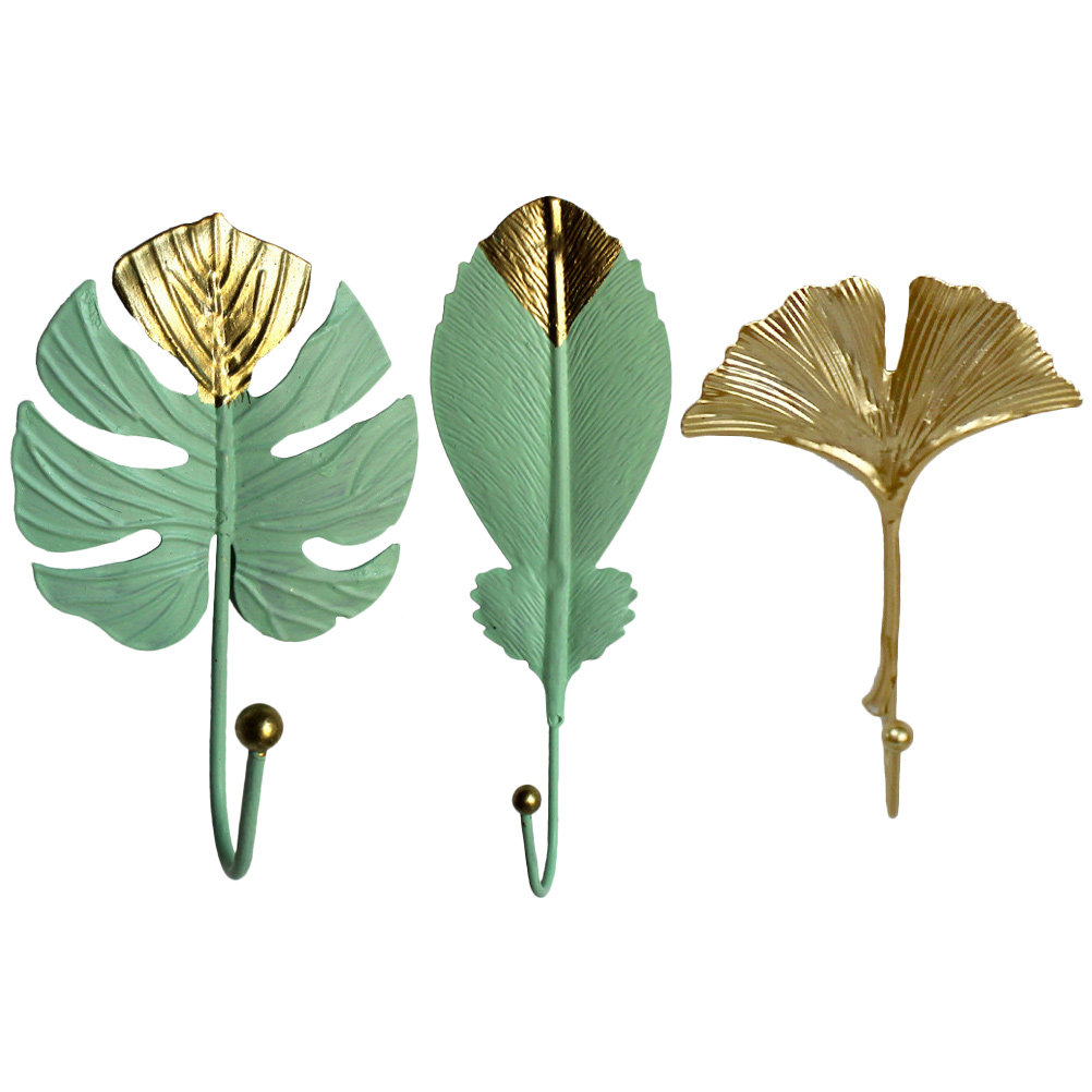 3Pcs Mini Leaf Shape Wall Hook - огляд і ціна Home Office Bathroom