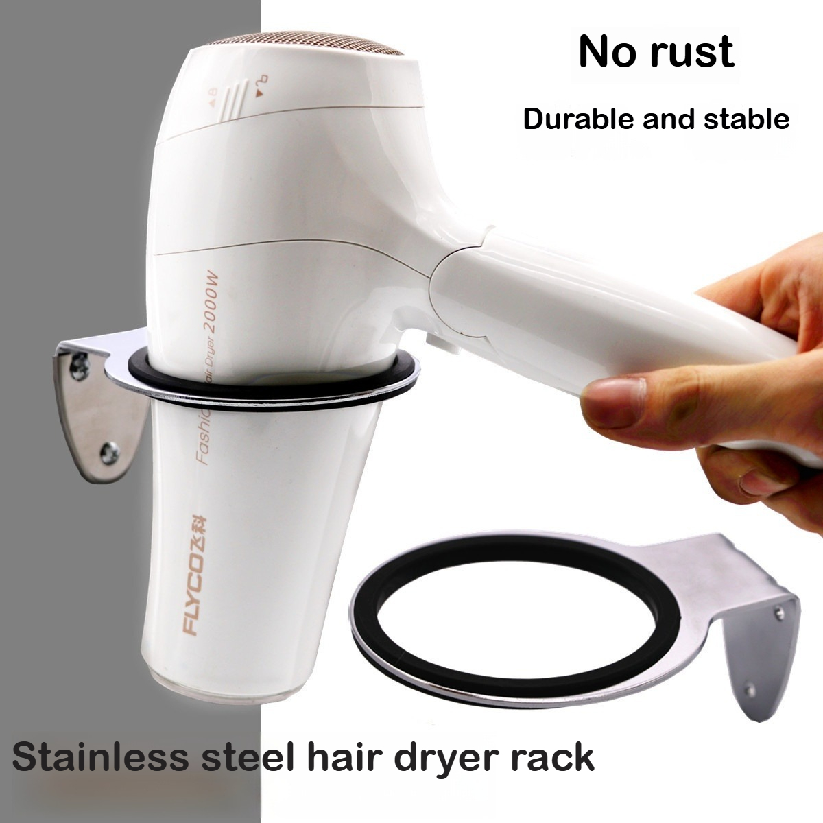 Wall Mounted Hair Dryer Holder - огляд і ціна Home One Bathroom Accessories