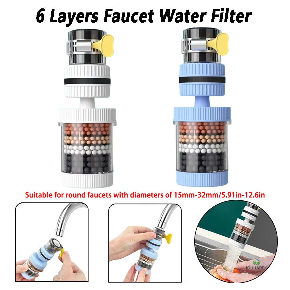 6 Layers Faucet Water Filter U - огляд і ціна Home Office Bathroom